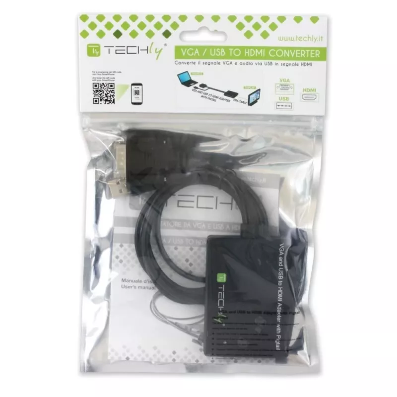 Techly convertitore cavo SVGA e audio a HDMI IDATA HDMI-VGA3