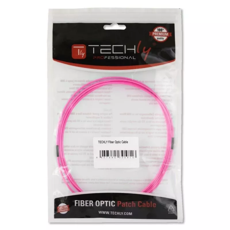 Techly cavo in fibra ottica LC/LC multimodale 50/125 OM4 5m ILWL D5-LCLC-050/OM4