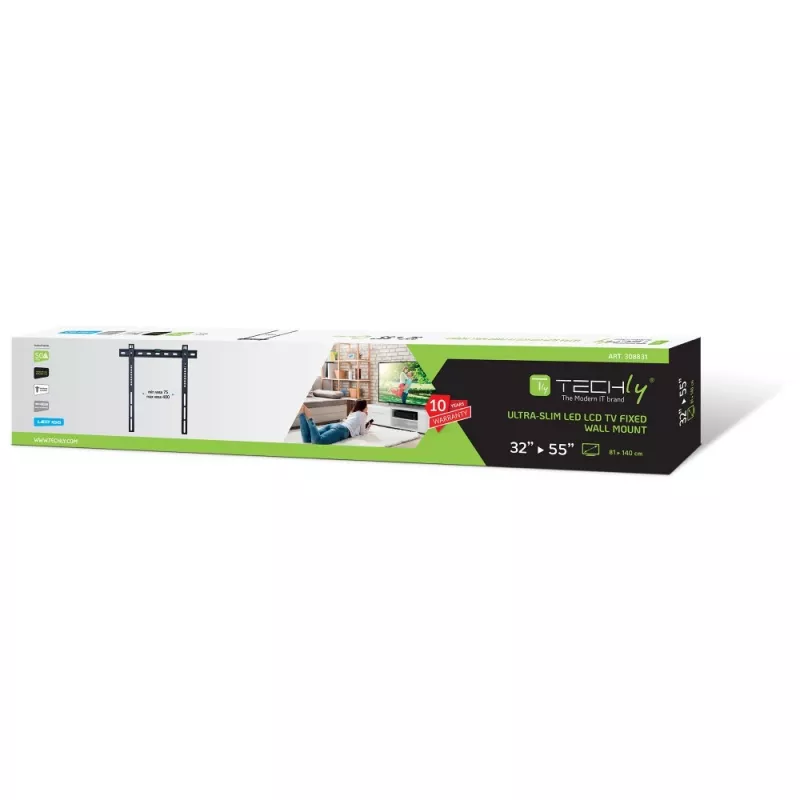 Techly supporto a parete UltraSlim per TV LED LCD 23-55
