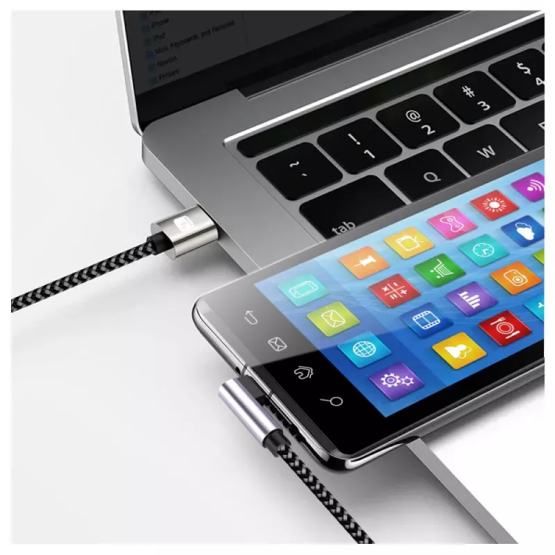 Techly ICOC MU2CC9-005-AL cavo USB USB 2.0 0,5 m USB C grigio, nero