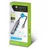 Techly IUSB32-HUB4C-3U2SLS Docking station/Replicatore di porte per laptop con filo USB 3.2 Gen 1 (3.1 Gen 1) Type-C grigio