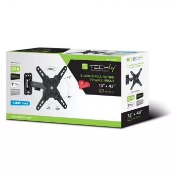 Techly ICA-LCD 421 supporto a parete/stand per TV 106,7 cm (42 pollici) nero