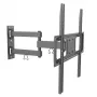 Techly supporto a parete per TV LED-LCD 32-55 pollici full-motion, 400 x 400 mm, -15 - 10°, 10 - 90°, 180°, acciaio, nero