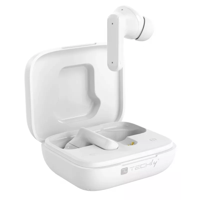 Techly ICC SB-BLT08W cuffie/headset True Wireless Stereo (TWS) in-ear chiamate/musica Bluetooth bianco