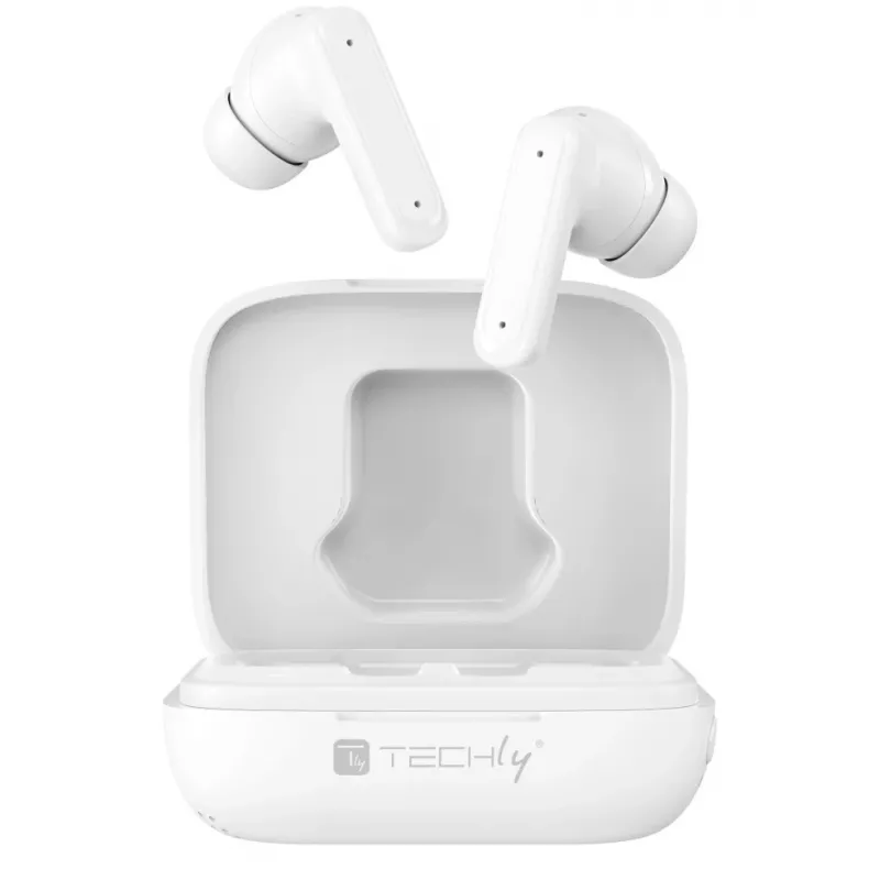 Techly ICC SB-BLT08W cuffie/headset True Wireless Stereo (TWS) in-ear chiamate/musica Bluetooth bianco