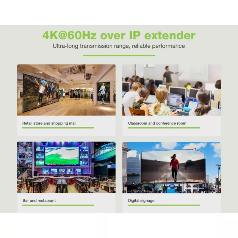 Techly IDATA EXTIP-483 extender AV trasmettitore e ricevitore AV nero