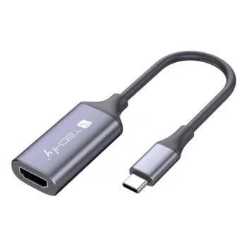 Techly I-USB-VIDEO-C4K adattatore cavo video HDMI Type-A (standard) USB Type-C argento