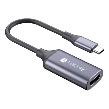 Techly I-USB-VIDEO-C4K adattatore cavo video HDMI Type-A (standard) USB Type-C argento