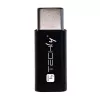 Techly IADAP USBC-MBKT adattatore cambio genere cavo Micro-USB nero