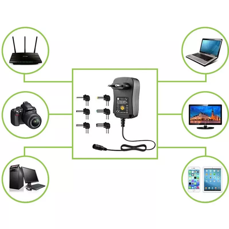 Techly IPW-NTS1000G2 alimentatore/inverter per interni 12 W nero