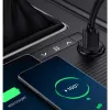 Techly mini caricabatterie auto 2 porte USB-A Quick Charge 3.0 36W in nero metallo
