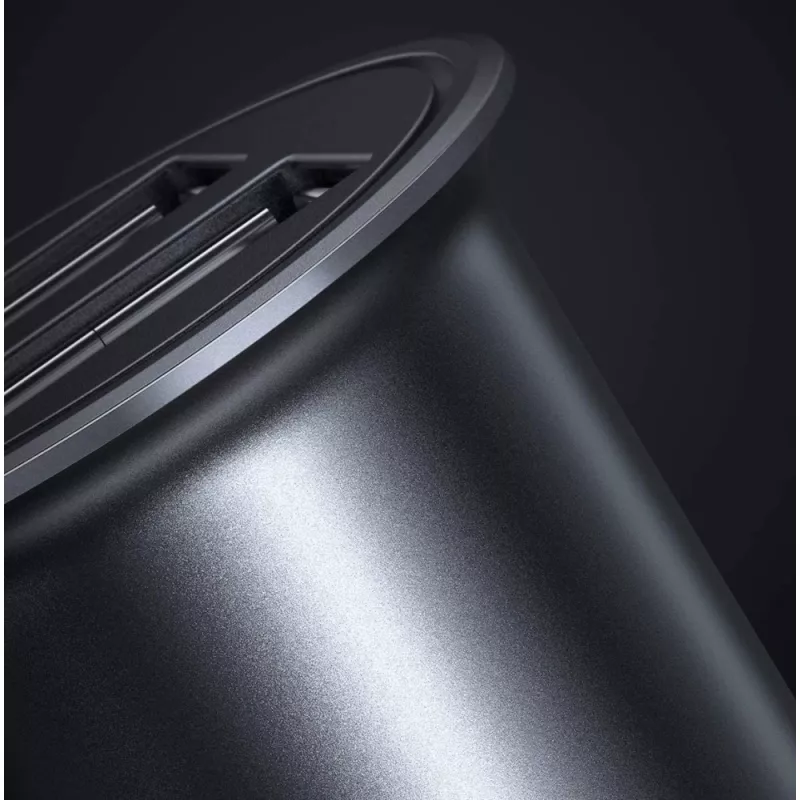 Techly mini caricabatterie auto 2 porte USB-A Quick Charge 3.0 36W in nero metallo