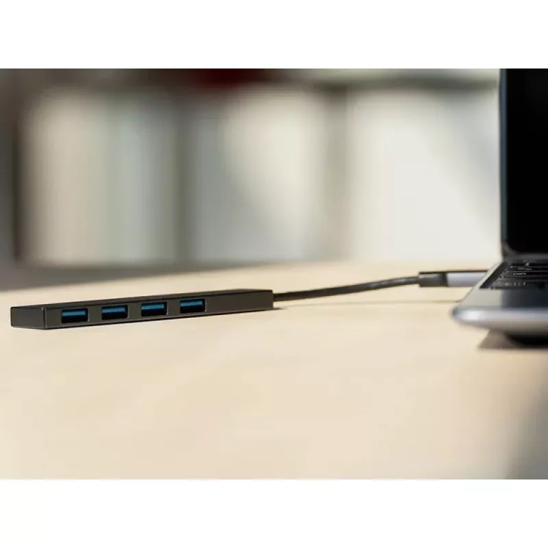 Techly IUSB32-HUB4A-4U3SL docking station/replicatore di porte per laptop con filo USB 3.2 Gen 1 (3.1 Gen 1) Type-A grigio