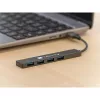 Techly IUSB32-HUB4A-4U3SL docking station/replicatore di porte per laptop con filo USB 3.2 Gen 1 (3.1 Gen 1) Type-A grigio