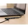 Techly IUSB32-HUB4A-4U3SL docking station/replicatore di porte per laptop con filo USB 3.2 Gen 1 (3.1 Gen 1) Type-A grigio