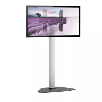 Techly supporto a pavimento per TV da 32 pollici a 65 pollici, 165,1 cm (65 pollici), 400 x 200 mm, 600 x 400 mm, 90°, alluminio, nero, argento