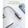 Techly IDATA USB-ETGIGA3AA dock/replicatore di porte per laptop con filo USB 3.2 Gen 1 (3.1 Gen 1) Type-A nero, argento