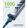 Techly IDATA USB-ETGIGA3AA dock/replicatore di porte per laptop con filo USB 3.2 Gen 1 (3.1 Gen 1) Type-A nero, argento