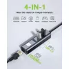 Techly IDATA USB-ETGIGA3CA dock/replicatore di porte per laptop con filo USB 3.2 Gen 1 (3.1 Gen 1) Type-A + Type-C nero, argento