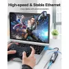 Techly IDATA USB-ETGIGA3CA dock/replicatore di porte per laptop con filo USB 3.2 Gen 1 (3.1 Gen 1) Type-A + Type-C nero, argento