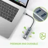Techly IDATA USB-ETGIGA3CA dock/replicatore di porte per laptop con filo USB 3.2 Gen 1 (3.1 Gen 1) Type-A + Type-C nero, argento