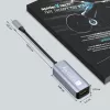 Techly IDATA USB-ETGIGA-CA docking station/replicatore di porte per laptop con filo USB 3.2 Gen 1 (3.1 Gen 1) Type-C nero, argento