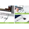 Techly IDATA USB-ETGIGA-CA docking station/replicatore di porte per laptop con filo USB 3.2 Gen 1 (3.1 Gen 1) Type-C nero, argento