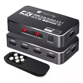 Techly IDATA HDMI2-4K5160B switch video HDMI