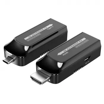 Techly IDATA EXT-600HC extender AV trasmettitore e ricevitore AV nero