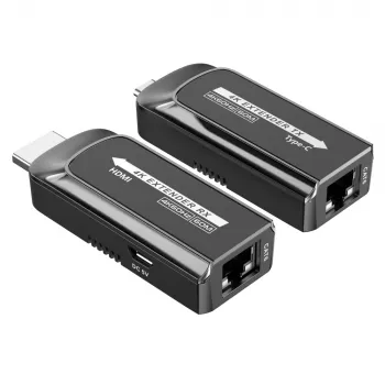 Techly IDATA EXT-600HC extender AV trasmettitore e ricevitore AV nero