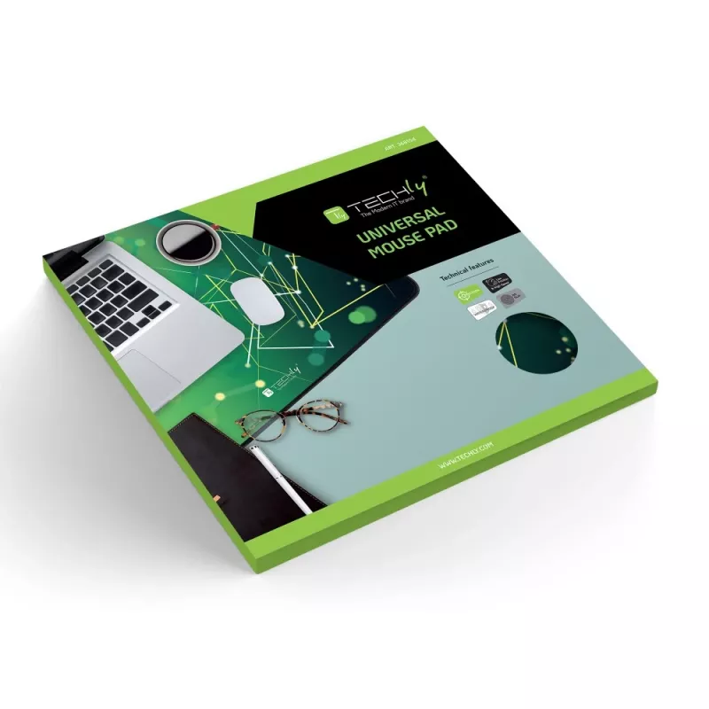 Techly ICA-MP GLASS1 tappetino mouse tappetino mouse gaming verde