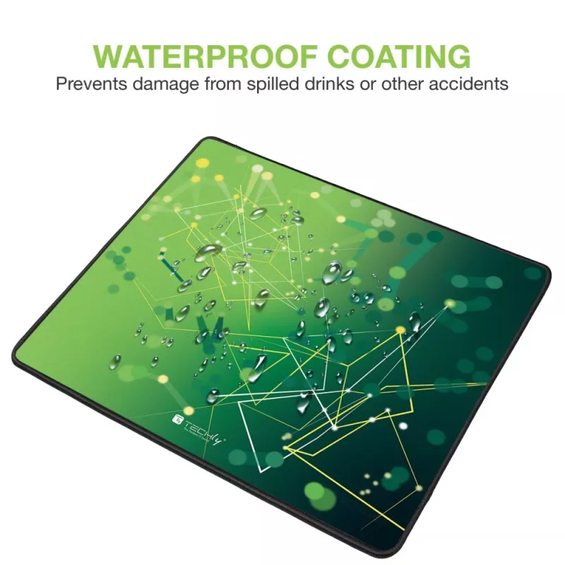 Techly ICA-MP GLASS1 tappetino mouse tappetino mouse gaming verde