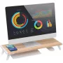 Techly ICA-MS 389 supporto monitor/piedistallo scrivania bianco, legno