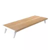 Techly ICA-MS 389 supporto monitor/piedistallo scrivania bianco, legno