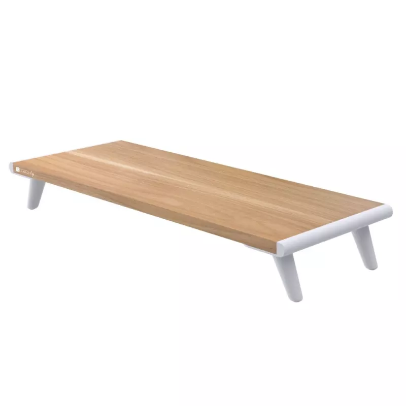 Techly ICA-MS 389 supporto monitor/piedistallo scrivania bianco, legno
