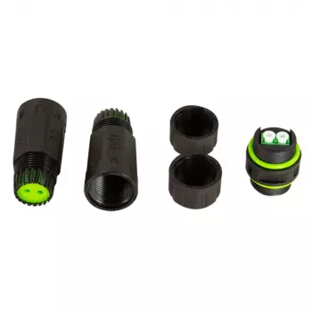 Techly connettore in fibra ottica LC duplex impermeabile IP68 con due pressacavi