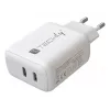 Techly IPW-USB-2C35W caricabatterie per dispositivi mobili laptop, smartphone, tablet bianco AC uso interno ricarica rapida