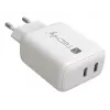 Techly IPW-USB-2C35W caricabatterie per dispositivi mobili laptop, smartphone, tablet bianco AC uso interno ricarica rapida