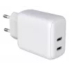 Techly IPW-USB-2C35W caricabatterie per dispositivi mobili laptop, smartphone, tablet bianco AC uso interno ricarica rapida
