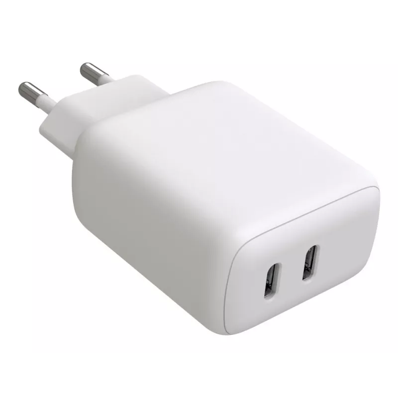Techly IPW-USB-2C35W caricabatterie per dispositivi mobili laptop, smartphone, tablet bianco AC uso interno ricarica rapida