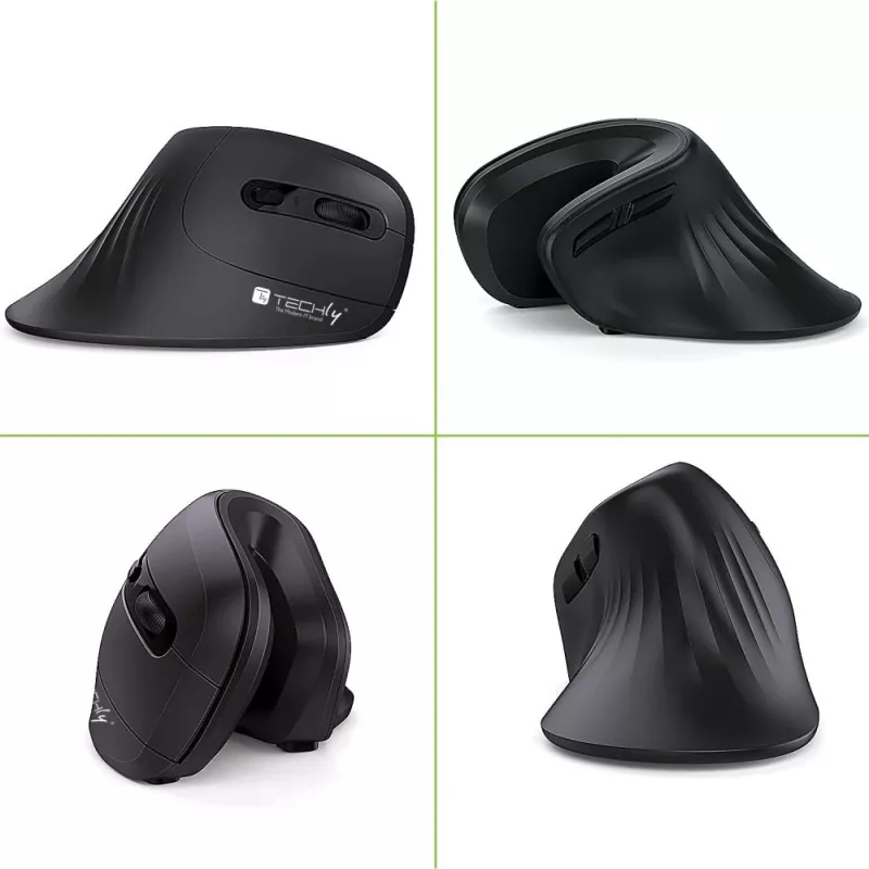 Techly IM 1100-VM-B mouse medicale per destrimani RF wireless ottico 3200 DPI