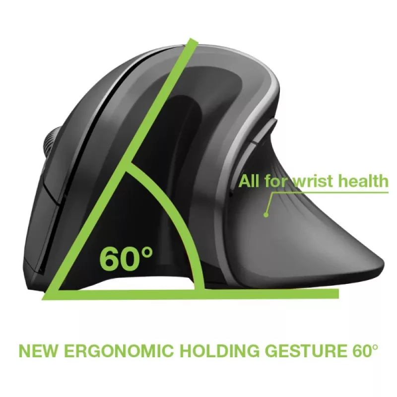 Techly IM 1100-VM-B mouse medicale per destrimani RF wireless ottico 3200 DPI