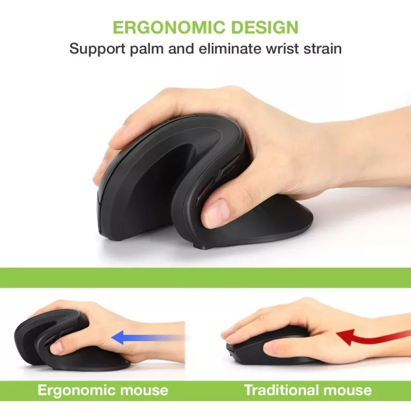 Techly IM 1100-VM-B mouse medicale per destrimani RF wireless ottico 3200 DPI