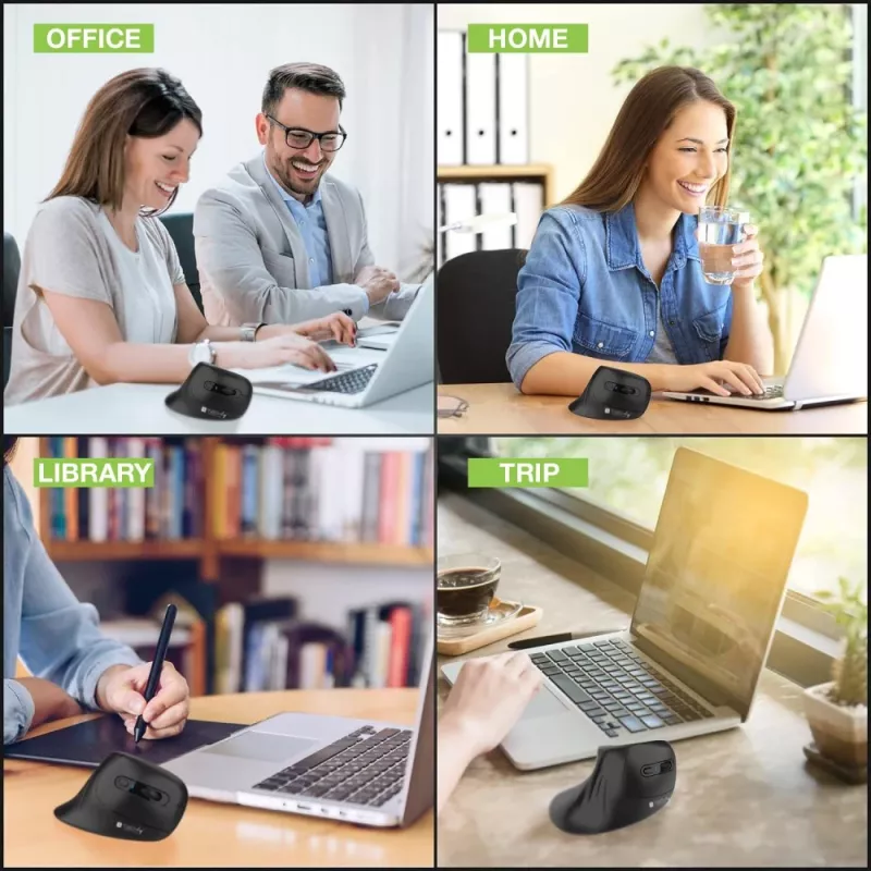 Techly IM 1100-VM-B mouse medicale per destrimani RF wireless ottico 3200 DPI