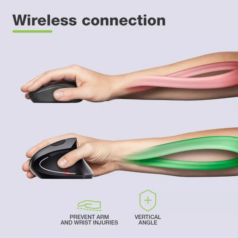 Techly IM 1200-VM-B mouse medicale per destrimani RF wireless ottico 1600 DPI