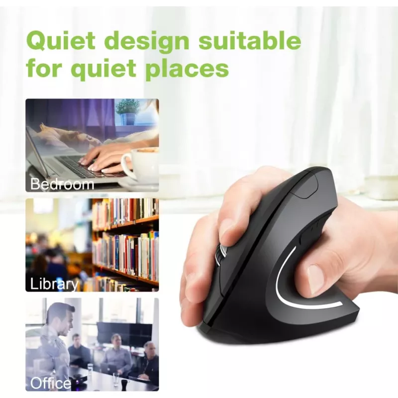 Techly IM 1200-VM-B mouse medicale per destrimani RF wireless ottico 1600 DPI