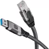 Techly ICOC-U3A-RJ45-030 Cavo adattatore da USB 3.0 Type-A a Gigabit Ethernet, 3 m, nero/argento