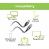Techly ICOC-U3A-RJ45-030 Cavo adattatore da USB 3.0 Type-A a Gigabit Ethernet, 3 m, nero/argento