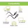 Techly ICOC U3C-RJ45-020 cavo di rete argento, nero 2 m Cat6 F/UTP (FTP)