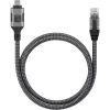 Techly ICOC-U3C-RJ45-050 Cavo adattatore da USB 3.2 Type-C a Gigabit Ethernet, 5 m, nero/argento